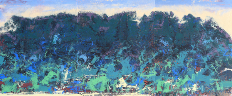  산의울림,162.2X390.9,Acrylic on canvas,2018
