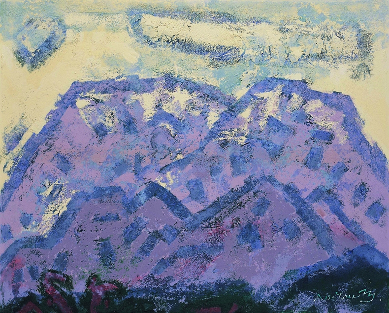 산의울림,130.3X162.2,Acrylic on canvas,2010
