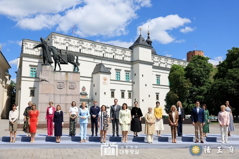First Lady Kim Keon-hee attends the official NATO Summit spouses’ program on July 12.
