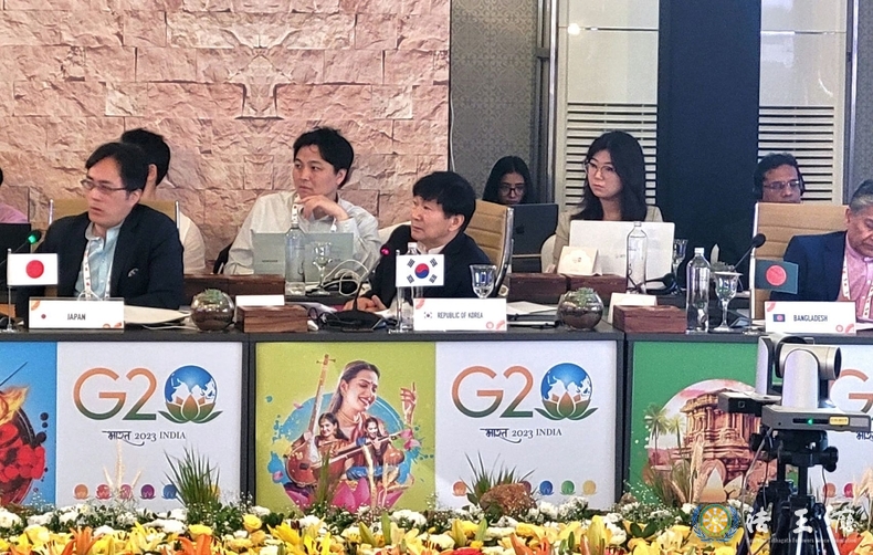  Song In-chang, the Sherpa for the G20, attends the third G20 Sherpa meeting in 2023 held in Hampi, India, from July 13 to 16./ Courtesy of the Ministry of Foreign Affairs