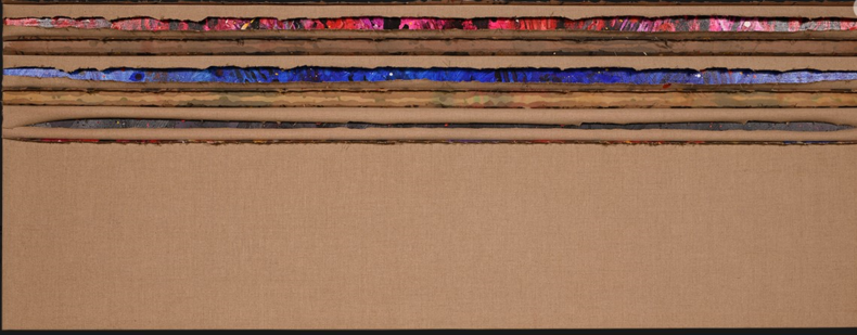  연속성의 마무리Solution de continuite / Acrylic on canvas, backstitch, 72x190, 1995년