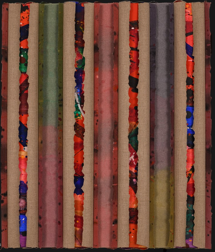 연속성의마무리 Solution de continuite / Cotton, oil acrylic,backstitch, 55 * 47, 1996년