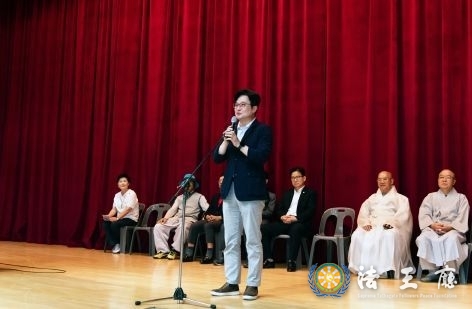  김포시민회관에서 지난 10일 열린 연운사 창건 10주년 감사·희망축제에서 김병수 김포시장이 인사말을 하고 있다.